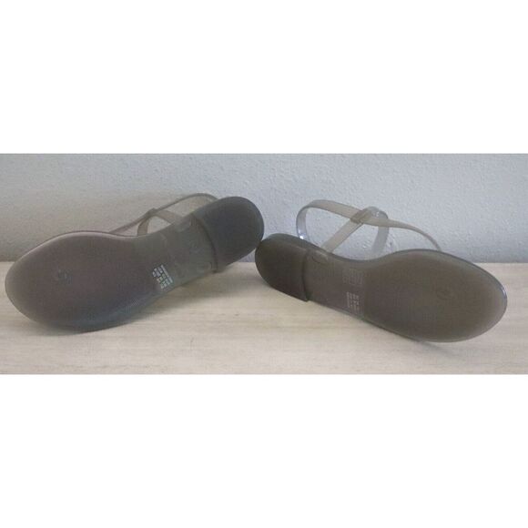 Stuart Weitzman SA740 113 Women Sz 5B Gray Summer Jelly Flat Thong Sandals $110 - Picture 3 of 9